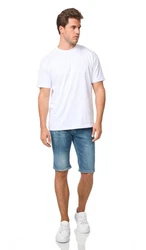 Denim House Jeansbermudas Destroyed Herren Jeans Short Bermuda mit Stretch Dunkel Blau