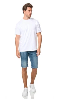 Denim House Jeansbermudas Destroyed Herren Jeans Short Bermuda mit Stretch Dunkel Blau