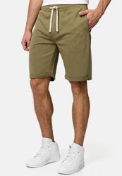 Indicode Herren Sweatshorts Aldrich Dunkelgrün/Khaki