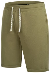 Indicode Herren Sweatshorts Aldrich Dunkelgrün/Khaki