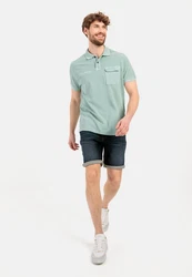camel active Poloshirt Polo 1/2Arm Grün/Hellgrün/Hellblau/Türkis