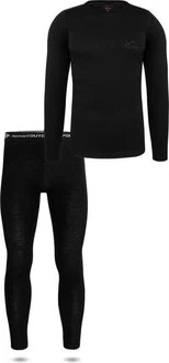 normani Thermounterhemd Herren Merino Unterwäsche-Set Melbourne/Sydney Schwarz