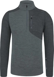 Langarmshirt Herren Merino Langarm mit 1/4 Zipper Mildura Merino Outdoor Ski Pullover mit Reiverschluss aus reiner Merinowolle