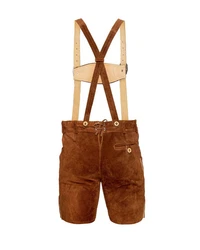 Steigenhfer Manufaktur Trachtenlederhose traditionelle Trachtenhosen Style Oktoberfest Braun/Orange