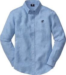Polo Sylt Langarmhemd Blau/Hellblau