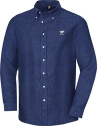 Polo Sylt Langarmhemd Blau/Dunkelblau