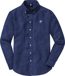 Polo Sylt Langarmhemd Blau/Dunkelblau