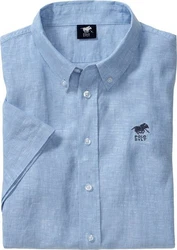 Polo Sylt Kurzarmhemd Blau/Hellblau