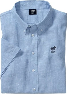 Polo Sylt Kurzarmhemd Blau/Hellblau