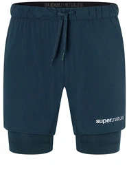 SUPER.NATURAL M Double Layer Shorts Dunkelblau/Hellblau