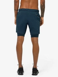 SUPER.NATURAL M Double Layer Shorts Dunkelblau/Hellblau
