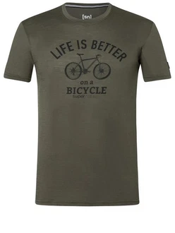 SUPER.NATURAL T-Shirt BETTER BIKE TEE Herren Dunkelgrün/Khaki SUPER.NATURAL T-Shirt BETTER BIKE TEE Herren Dunkelgrün/Khaki