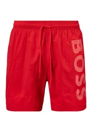 Badeshorts Octopus mit kontrastfarbenem Logo-Schriftzug auf dem Bein