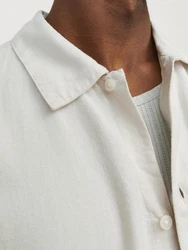 Jack & Jones Businesshemd JORFARO LINEN OVERSIZED SHIRT creme