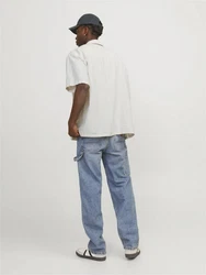 Jack & Jones Businesshemd JORFARO LINEN OVERSIZED SHIRT creme