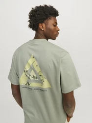 Jack & Jones T-Shirt JCOTRIANGLE SUMMER TEE SS CREW NECK Dunkelgrün/Khaki/Hellgrün/Grün