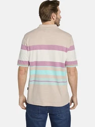 Babista Poloshirt ELEGORO mit feiner Bruststickerei beige gestreift
