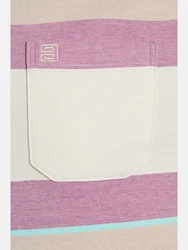 Babista Poloshirt ELEGORO mit feiner Bruststickerei beige gestreift