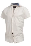 Indicode Langarmhemd INKenner Khaki/Beige/Weiß