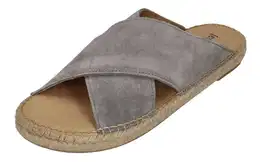 espadrij loriginale CROISETTE VELOUR MEN Keilpantolette Asphalt