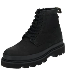 Stiefelette Leder/Textil Schnrstiefelette