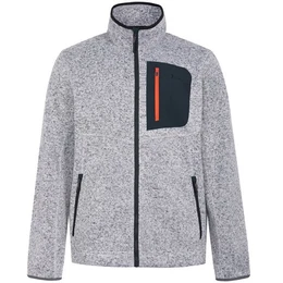 Strickfleecejacke Herren Fleecejacke Liam mit Stehkragen in Strickoptik