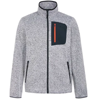 Blue Wave Fleecejacke Liam mit Stehkragen Grau/Hellgrau