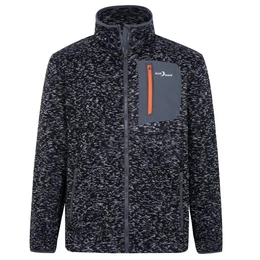 Strickfleecejacke Herren Fleecejacke Liam mit Stehkragen in Strickoptik