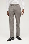 Next Anzughose Skinny Fit Anzug mit Karomuster und Besatz Beige/Braun/Grau