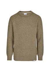 Cleptomanicx Strickpullover Big Ben Dunkelgrün/Khaki