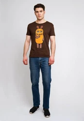 LOGOSHIRT T-Shirt Die Sendung mit der Maus Originaldesign Braun/Orange