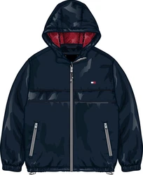 Tommy Jeans Blouson TJM CHICAGO WINDBREAKER EXT Dunkelblau/Hellblau/Rot