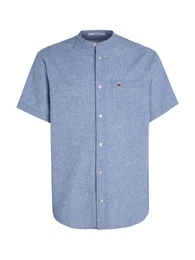 Kurzarmhemd TJM REG MAO LINEN BLEND SS SHIRT in melierter Optik