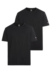 Champion T-Shirt Basic 2er Pack Rundhals Schwarz/Grau/Dunkelblau/Dunkelgrau