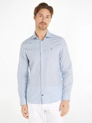 Tommy Hilfiger Businesshemd OXF CIRCLE PRINT SHIRT SF Dunkelblau/Hellblau/Blau