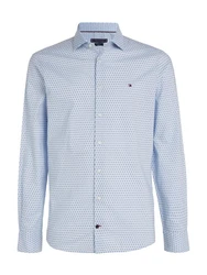 Tommy Hilfiger Businesshemd OXF CIRCLE PRINT SHIRT SF Dunkelblau/Hellblau/Blau