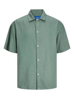 Jack & Jones Businesshemd JORFARO LINEN OVERSIZED SHIRT Türkis/Grün/Blau/Dunkelgrün Jack & Jones Businesshemd JORFARO LINEN OVERSIZED SHIRT Türkis/Grün/Blau/Dunkelgrün