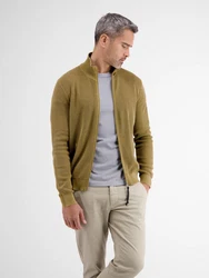 LERROS Strickjacke Strukturqualität Dunkelgrün/Braun/Khaki
