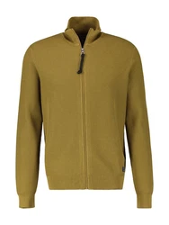 LERROS Strickjacke Strukturqualität Dunkelgrün/Braun/Khaki