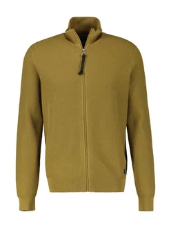 LERROS Strickjacke Strukturqualität Dunkelgrün/Braun/Khaki