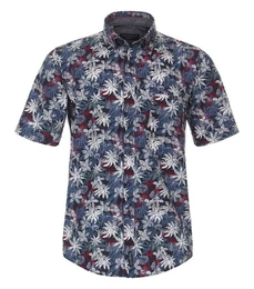 Langarmhemd Print Freizeithemd Casual Fit Button-Down-Kragen Print