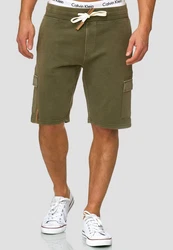 Indicode Sweatshorts White Rock Weiß