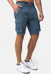 Indicode Cargoshorts Arbor Blau/Grau/Hellblau