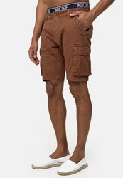 Indicode Cargoshorts Arbor Braun/Beige/Orange/Khaki/Dunkelbraun