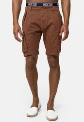 Indicode Cargoshorts Arbor Braun/Beige/Orange/Khaki/Dunkelbraun