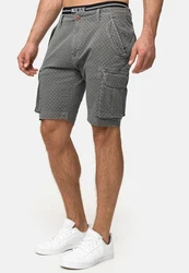 Indicode Cargoshorts Arbor Dunkelgrau/Grau/Hellgrau/Dunkelgrün