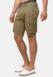 Indicode Cargoshorts Arbor Khaki/Dunkelgrün/Beige