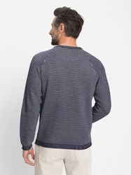 Witt Strickpullover Grau/Dunkelblau/Blau/Hellblau