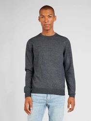 BLEND Pullover Bruton Dunkelgrau/Grau/Dunkelblau