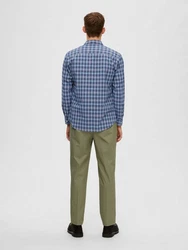 SELECTED HOMME Hemd Regadi nachtblau/taubenblau/hellblau/hellgrau